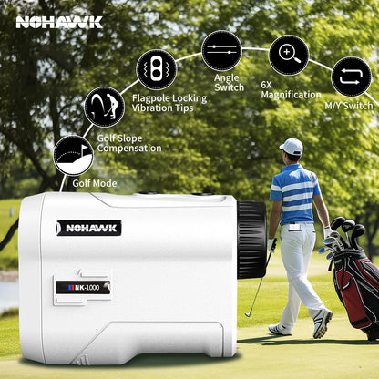 Nohawk laseravståndsmätare för golf med slope, flagglåsning och USB-C