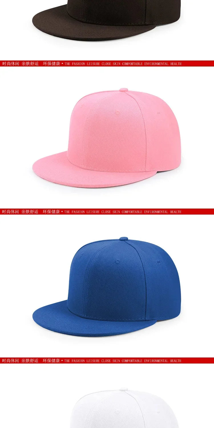 Big Bone Man Plus Size 64cm Baseball Caps Adult Flat Peak Hip Hop Fitted Hat Men Women Large Size Snapback Cap Size 60cm 62cm