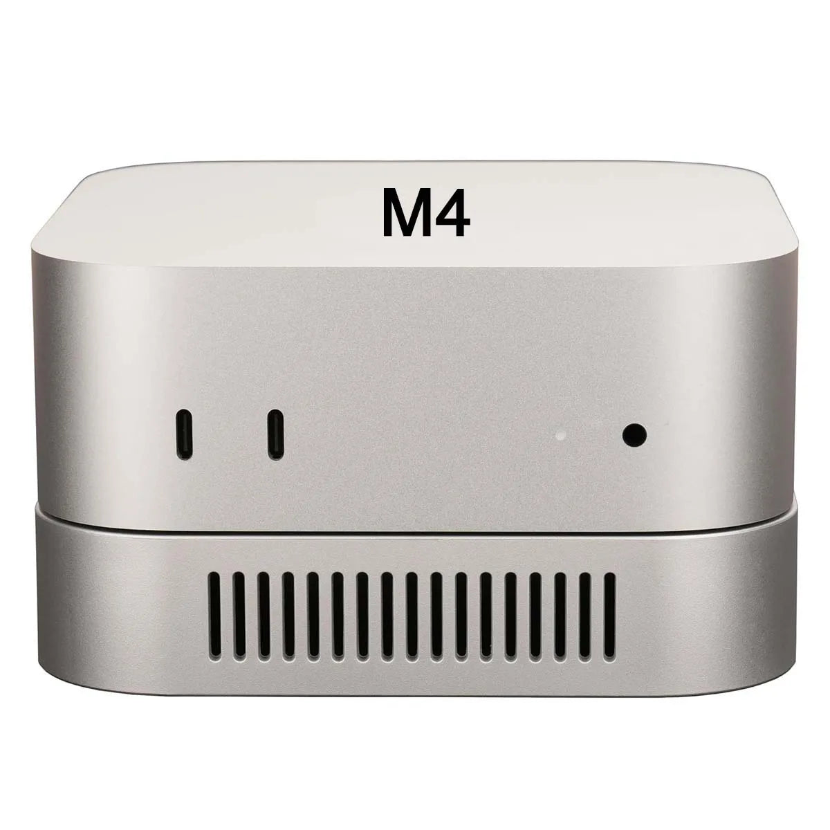 DOXONN Ställ för Mac Mini M4/M4 Pro – 360° Ventilation Dammskydd Halkfri Silikon PC+ABS Trådlöst Signal-vänlig, Silver