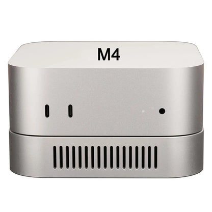DOXONN Ställ för Mac Mini M4/M4 Pro – 360° Ventilation Dammskydd Halkfri Silikon PC+ABS Trådlöst Signal-vänlig, Silver