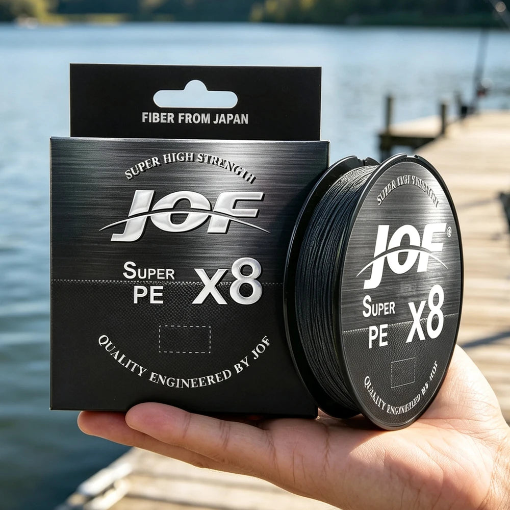 JOF X8 Strong 300M 500M 100M 8 Strand Weaves PE Braided Fishing Line Multifilament 8 Braid Wire 12LB 20LB 40LB 60LB 80LB 100LB