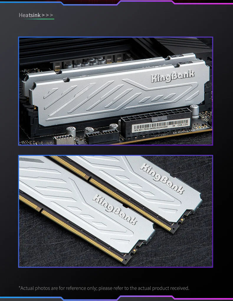 KingBank KJXS DDR5 RAM 8GB/16GB Kit (2x8GB) 6000MHz Desktop Memory CL36-36-36-80 XMP 3.0/AMD EXPO High-Speed Computer RAM