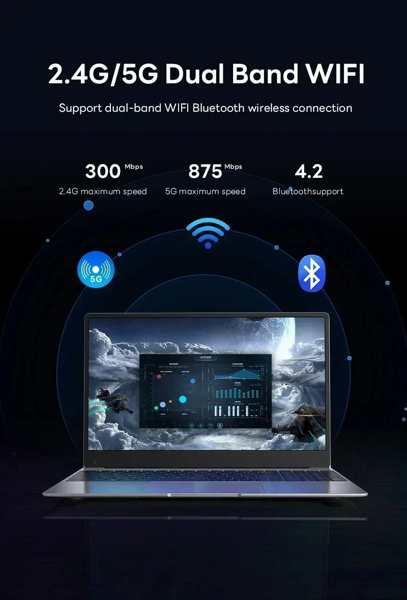 LenO 14,1" Ultratunn Gaming Laptop Intel Core i9-9900 16/32GB RAM Upp till 2TB SSD – Windows 11 Pro Kontor Studier Metallram