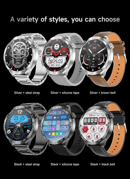 2026 New 1.85 Inch NFC Smart Watch Men Bluetooth Call NFC IP67 Waterproof Heart Rate Monitor Compass Sports Fitness Smartwatch