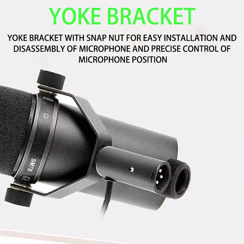 SM7B Dynamic Podcast Microphone with Anti Shock Bracket, Suitable for Live Vocal Recording, Performance, and Studio Use SM7DB