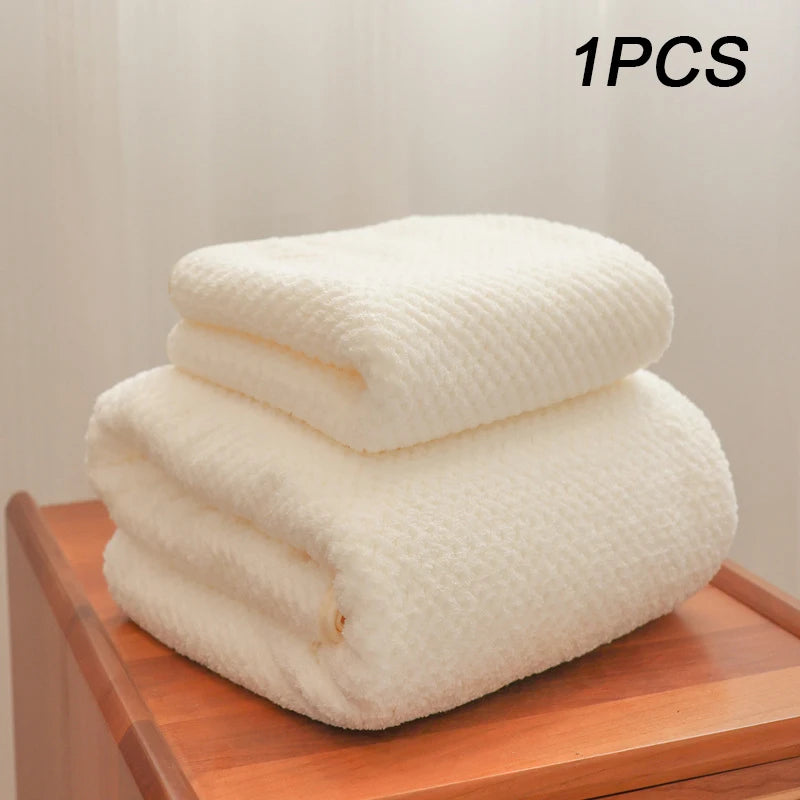 Thickening High Quality Bamboo Charcoal Coral Velvet Fiber Bath Towel Super Absorbent And Quick Drying Bath Towel Bathroom Use