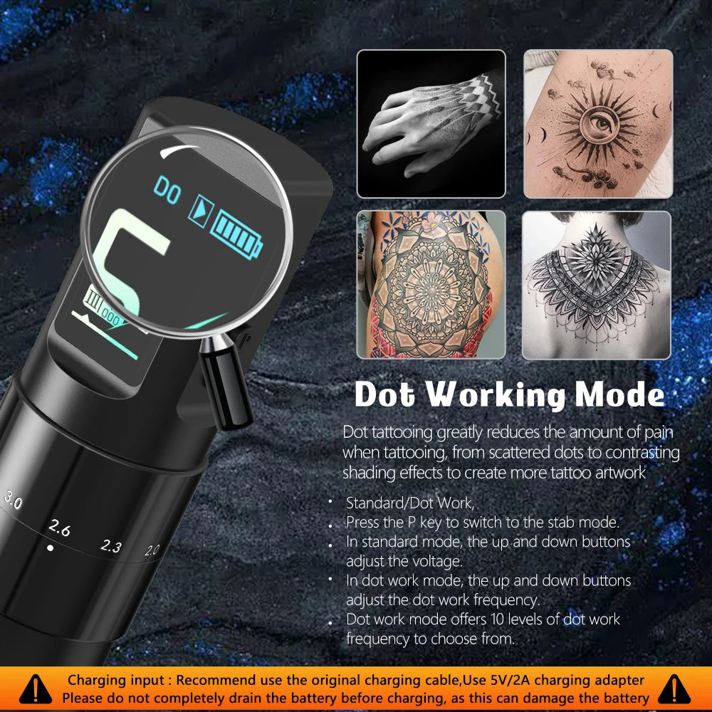 XNET Nebula Wireless Tattoo Machine Full Kit With Tattoo Printer 7 Strokes 1600mAh Battery Tattoo Set For Beginners for Tattoo