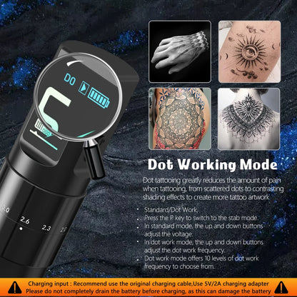 XNET Nebula Wireless Tattoo Machine Full Kit With Tattoo Printer 7 Strokes 1600mAh Battery Tattoo Set For Beginners for Tattoo