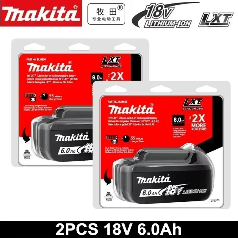 Makita 18V 6.0Ah batteri med laddare för Makita 18V elverktyg