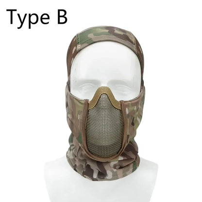 Taktisk Helmask med Stålnätsmask för Airsoft och Paintball
