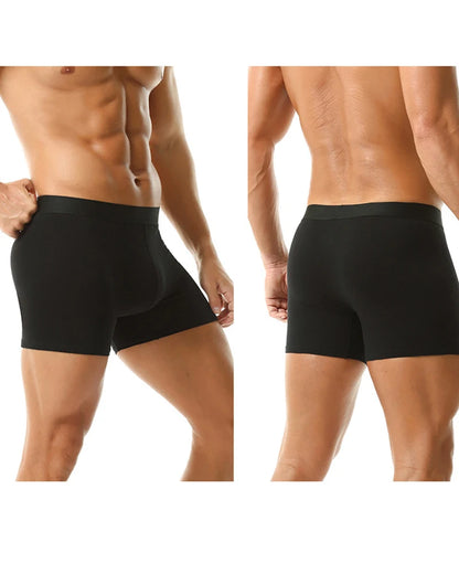 Herrboxershorts 6-pack – Mjuka, Andningsbara, Elastiska, S–XXL, Svart