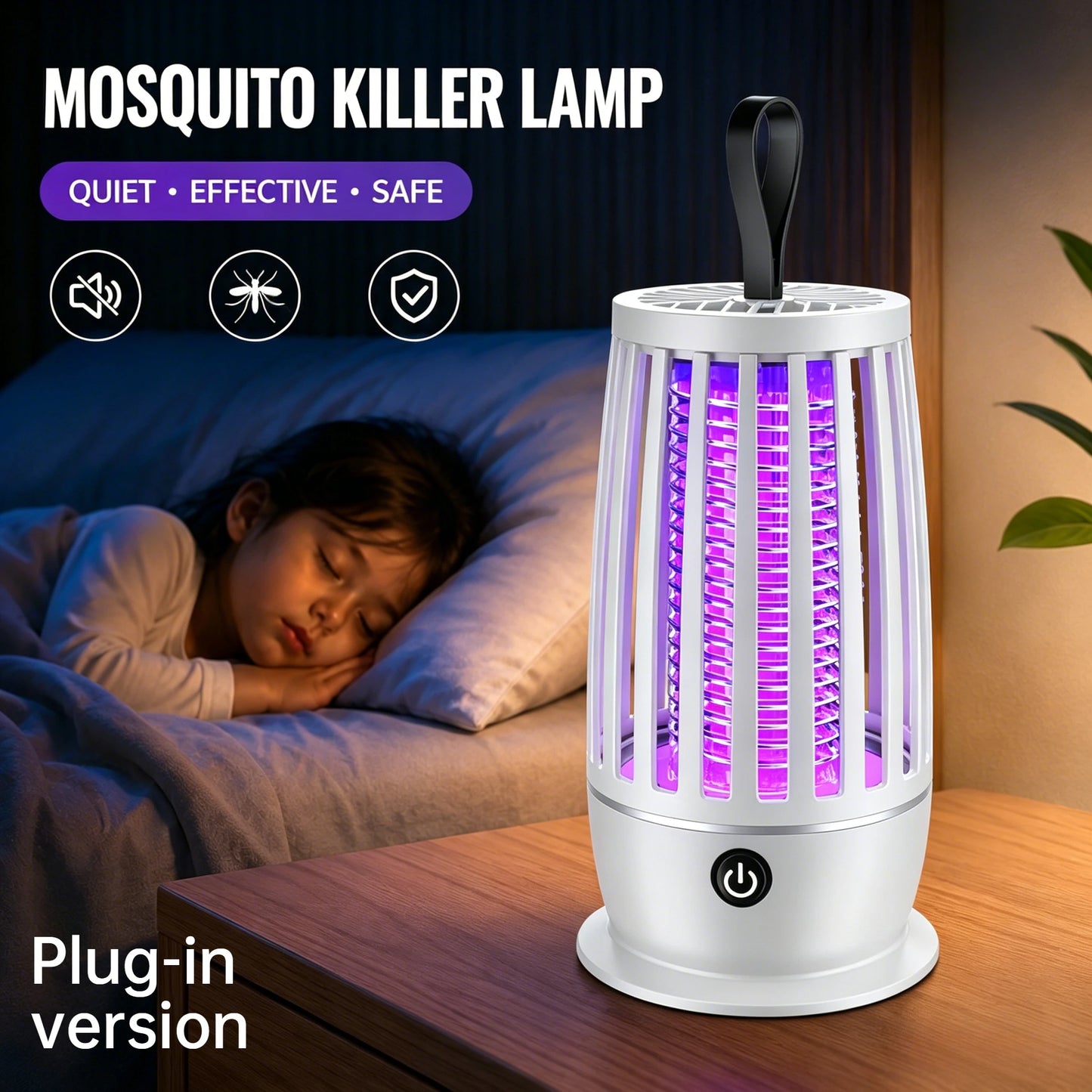 Mosquito Killer Lamp Two-in-one Ultraviolet Mosquito Trap Electric Insect Catcher USB Quiet Night Light Outdoor Mosquito Killer