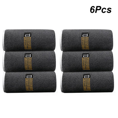 6pcs Thickened Microfiber Towel Set, 40x80cm/15.7"x31.5" Towel, Absorbent Quick-Drying Suitable for Family Fitness and Travel