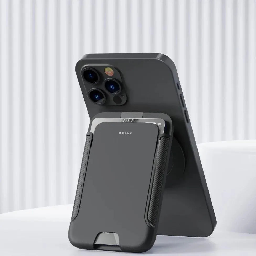 Strong Magnetic Card Holder Wallet Compatible with MagSafe iPhone Pixel Galaxy XiaoMi - Smartphones Wallet