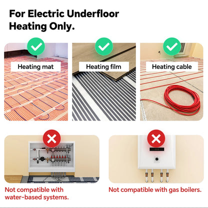 Beok Zigbee-termostat för elektrisk golvvärme 16 A – 2–4-pack