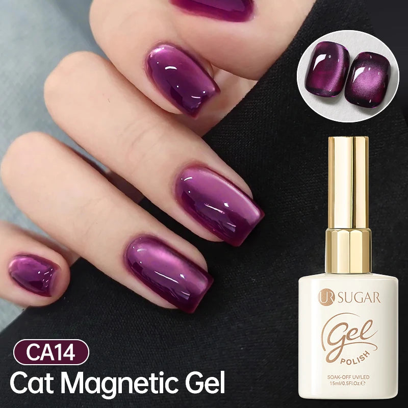 UR SUGAR 15ml Cat Magnetic Gel Nail Polish 30 Colors Semi Permanent Magnetic Gel UV/LED Soak Off Painting Vanrish Design