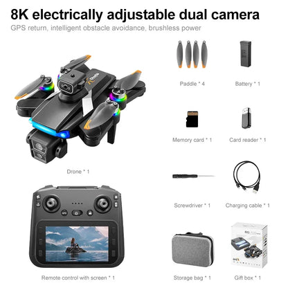 RG706 MAX GPS Drone 8K Professional Dual HD Camera 5G WIFI FPV 360° Obstacle Avoidance Brushless Large Screen Rc Quadcopter Dron