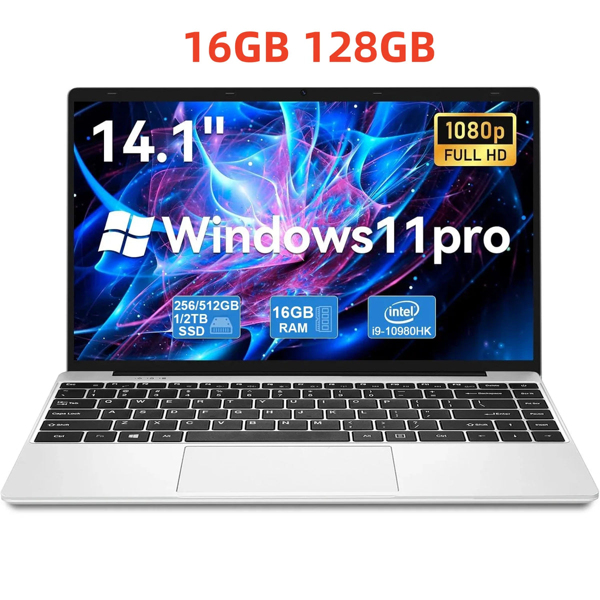 New Ultra Slim Laptop Intel Core i9 10980HK 14.1" 32GB RAM 2TB SSD Gaming PC Office Study Computer PC Windows 11 1920x1080 HD