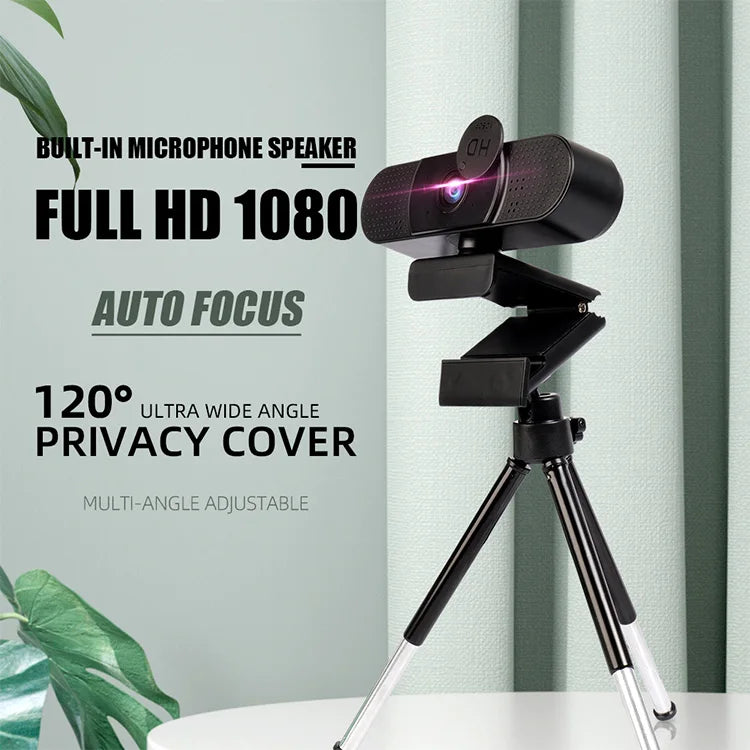 EOENKK webbkamera 1080p med mikrofon och USB-anslutning