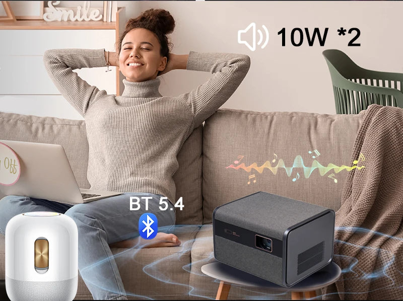 Huaweishi-J10 LED Projector, 1920x1080P, Autofocus, 4K, HD Video, Outdoor Mobile Phone, Android Smart Home Theater, New