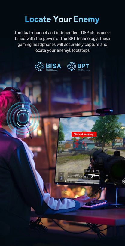 Baseus GH02 Trådlösa Gaminghörlurar med Mikrofon