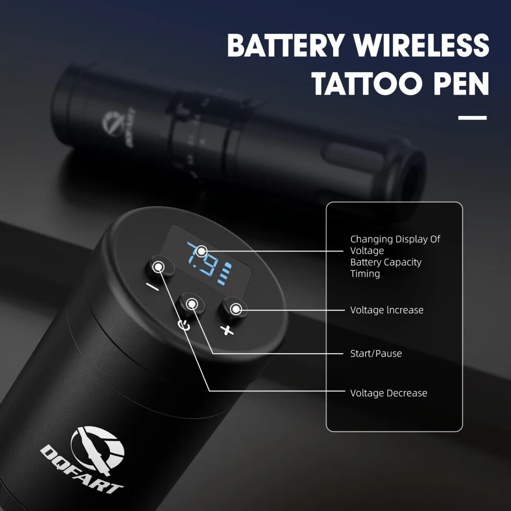 DQFART T1Pro Set Tattoo Electric Wireless Machine 1500mAh 10500Rmp/12V Tattoo Needles Tattoo Ink Artists Body Art High-quality