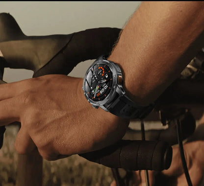 2026 New Men's GPS Outdoor Sports Smart Watch AMOLED Screen NFC Flashlight Heart Rate Monitor Waterproof Bluetooth Call 1000mAh