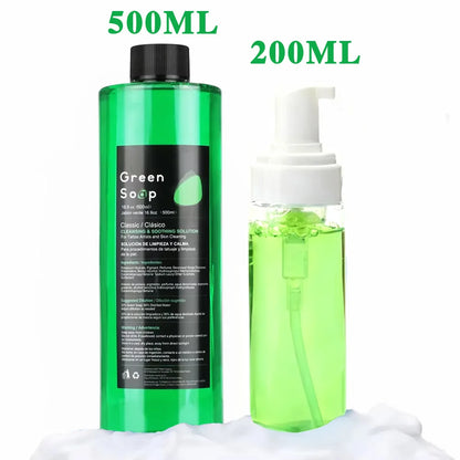 500/250/40ml Tattoo Green Soap Blue Soap Highly Concentrated Cleaning Soap Skin Cleansing Solution Algae Soap Tattoo Accessories