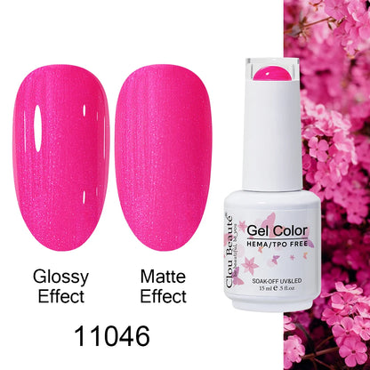 Clou Beaute Gel Nail Polish Neon Brown Royal Blue Red Green Pastal Nude Nail Art Varnishes Gel Lacquer Top Coat UV Gel Nail