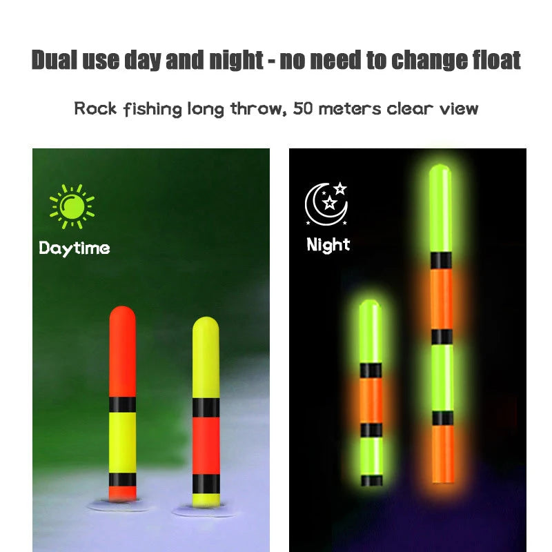 2024 New 2-Piece Luminous Fishing Float With High Sensitivity Short Electronic Rock Fishing Float And USB Dual Port Charging Set