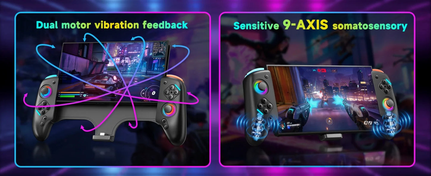 Gamepad For Nintendo Switch 2 Controller RGB 9-Axis Gyro Joypad W/ Dual Shock Turbo/Marco Programable Function Game Pad Joystick