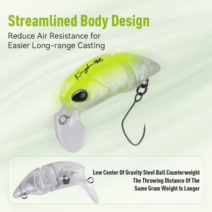 Kingdom Micro Expert Fishing Lure 2.3g 37mm Jointed Floating Minnow Artificial Hard Bait Swimbait Topwater Crankbait Trout Lure