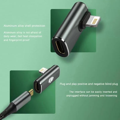 PD20W USB C Fast Charging Adapter USB Type-C Female To Lighting Male Straight Head Elbow Converter Adapter For IPhone 14 13 12