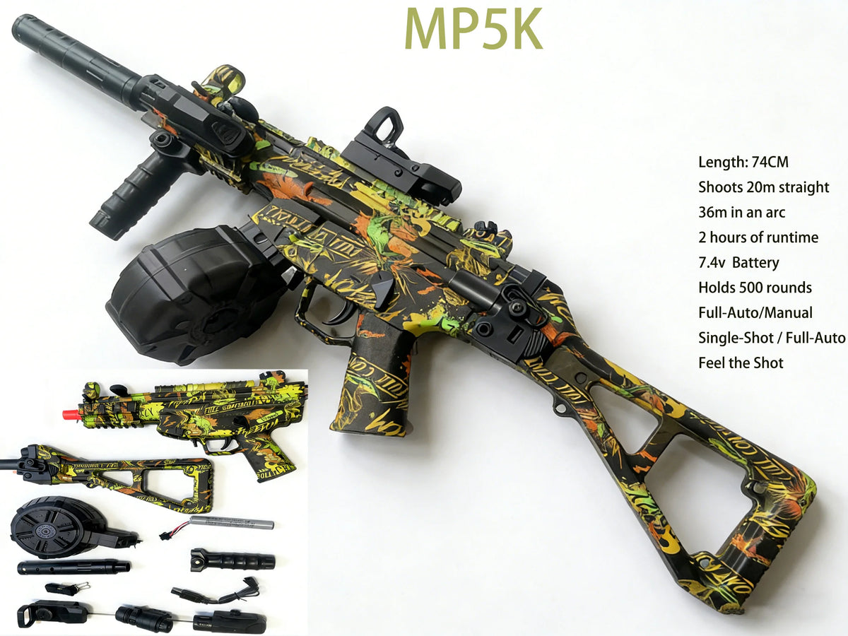 Gel Blaster Vattenpiskol 7.4V Automatisk med 30M Räckvidd