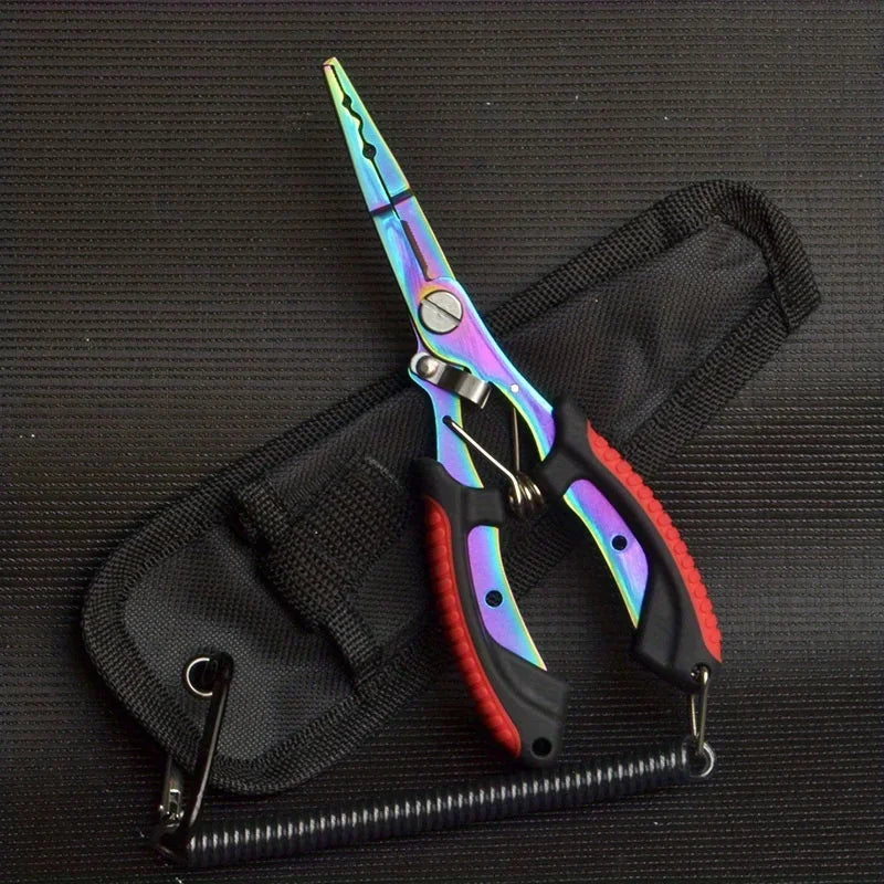 Stainless Steel Color Titanium Eagle Beak Fish Control Pliers for Hook and Hook Removal, Multifunctional Fishing Pliers