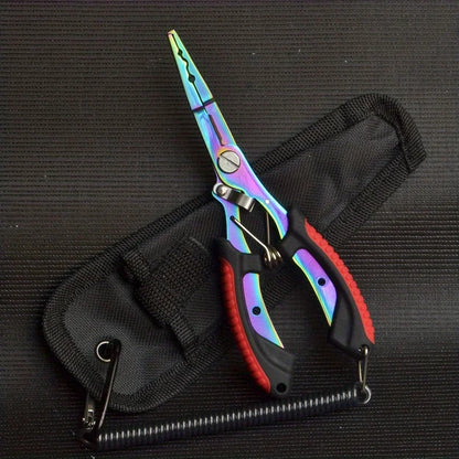Stainless Steel Color Titanium Eagle Beak Fish Control Pliers for Hook and Hook Removal, Multifunctional Fishing Pliers