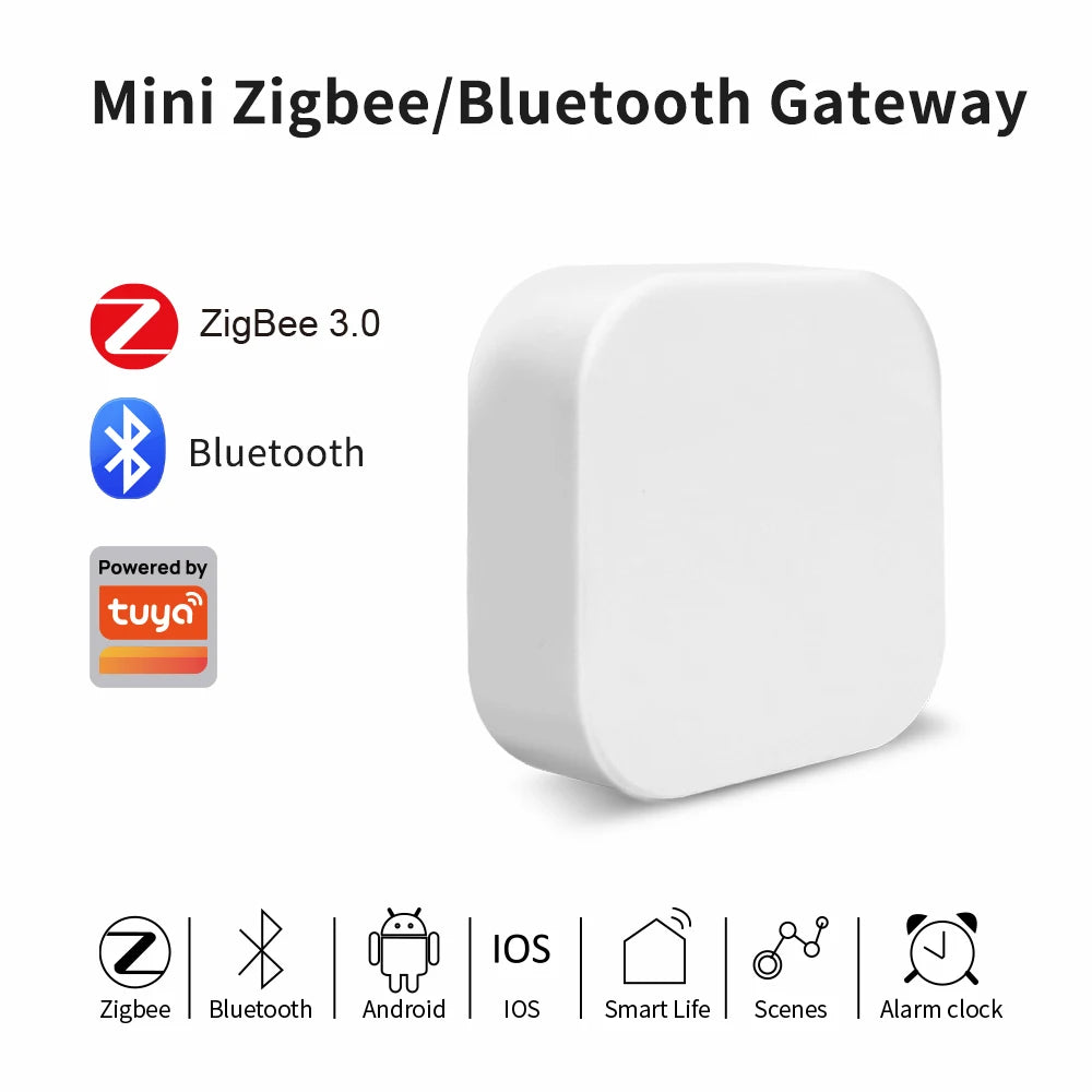 Lincukoo Tuya Zigbee/Bluetooth Gateway Smart Wireless Hub Gateway Connect 128 Zigbee Devices Multi-mode Gateway Home SmartLife