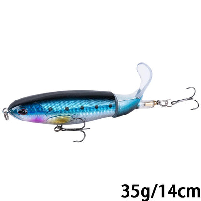 Goture Whopper Popper 10cm/11cm/14cm Topwater FIshing Lure Blowups Pike Baits Rotating Tail Fishing Tackle Crankbait Wobblers