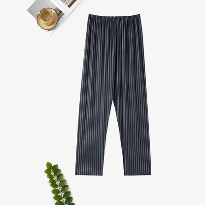 Herr Pyjamasbyxor Långa – Tunna Andningsbara Casual Hemmabyxor, 12 Färger M–6XL