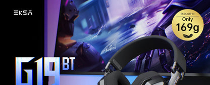 EKSA G19BT 2.4GHz Wireless Gaming Headphones Ultra-light Bluetooth 5.4 Headset Gamer with Microphone for PC/PS5/Xbox