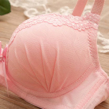 Girl Sweet Style Beautiful Wireless Bra Soft Breathable Small Breasts Bralette Comfortable Lingerie