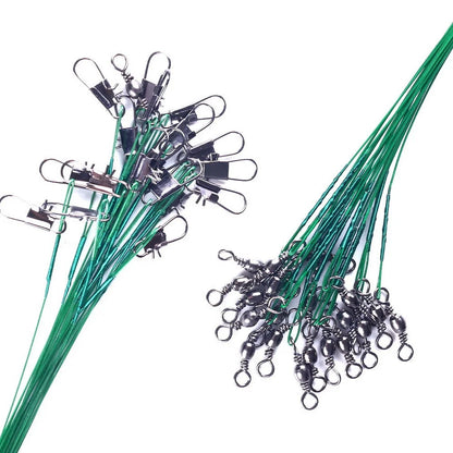 Stålförtommar med Svivel – 20-pack, 15/20/30cm, Betsskyddad Wire