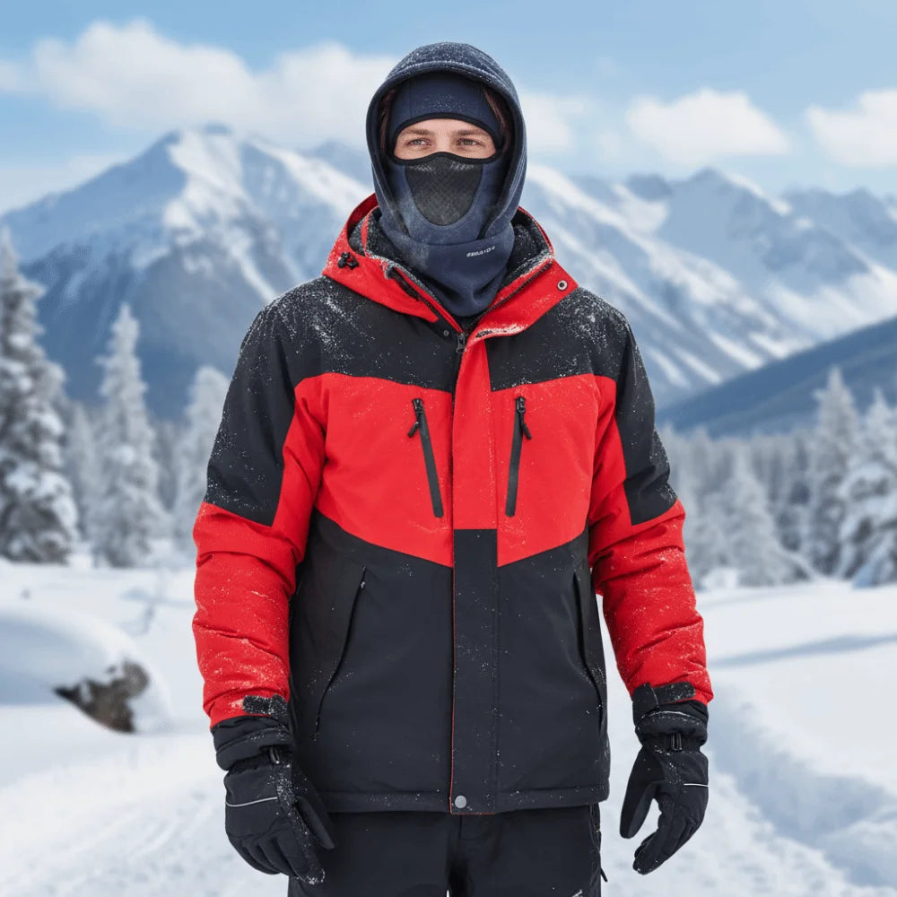 Vattentät balaklava i polarfleece med huva och halsvärmare
