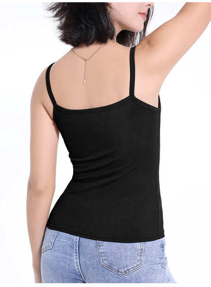 1/3 Pieces Four Seasons Thin Ladies Solid Color Joker Camisole Young Women Plus Size Comfortable and Sexy T-shirt Shirt Casual