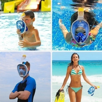 Heltäckande Dykmask med Andningsskydd – Anti-imma, Snorkling & Scuba
