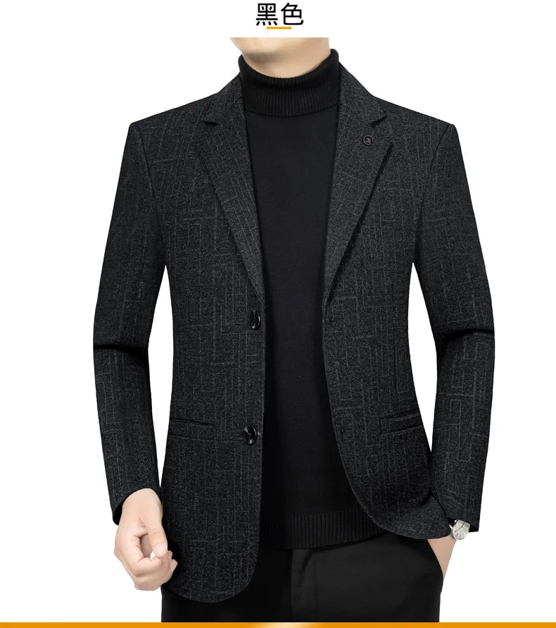 Business Casual Kavaj Herr – Elegant Enkelknäppt Sommarjacka