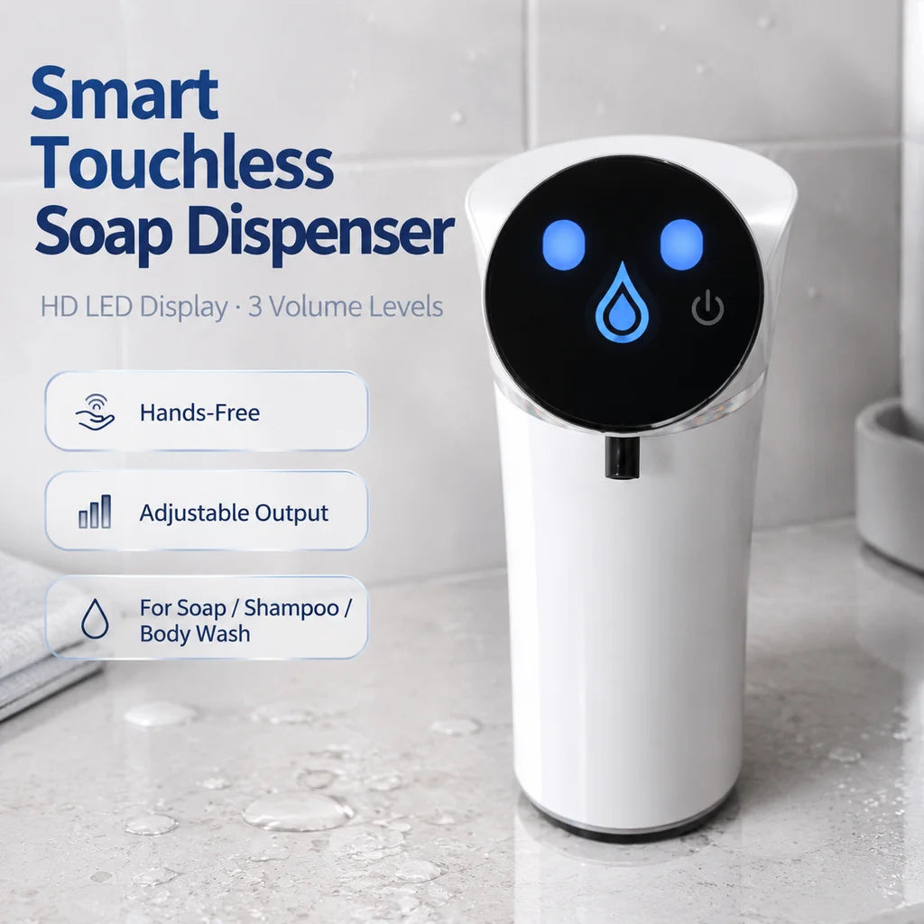 USB Rechargeable Automatic Foam Soap Dispenser Infrared Sensor 3 Speed Adjustable Touchless Hand Wash Pump for Bathroom Kitchen
