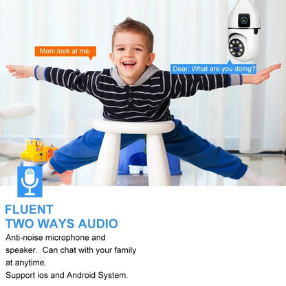 8MP WiFi IP Camera E27 Bulb Cam Wireless Baby Monitor Pet Cameras 5MP SmartLife Indoor AI Tracking Security Video Surveillance