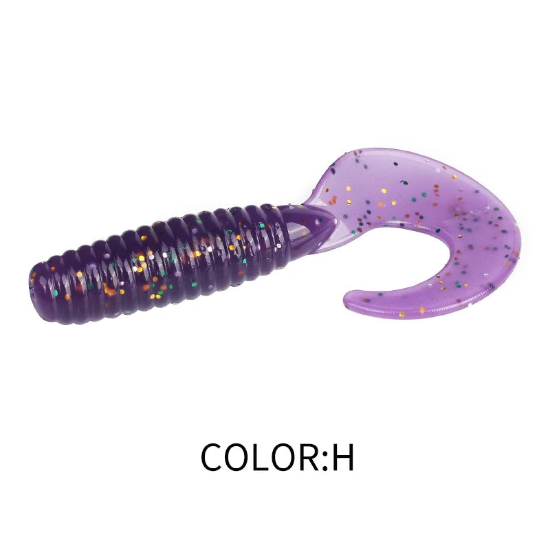 Supercontinent New Soft Bait Angry Spin 25mm 35mm 45mm Fishing Lures Plastic Silicone Worm Moggot Grub Lure Sinking Lures