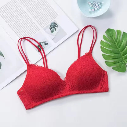 Women Seamless Bras Sexy Lace Wireless Bralette Solid Color Female Underwear Girl Push Up Lingerie Brassiere A B Cup Tube Top